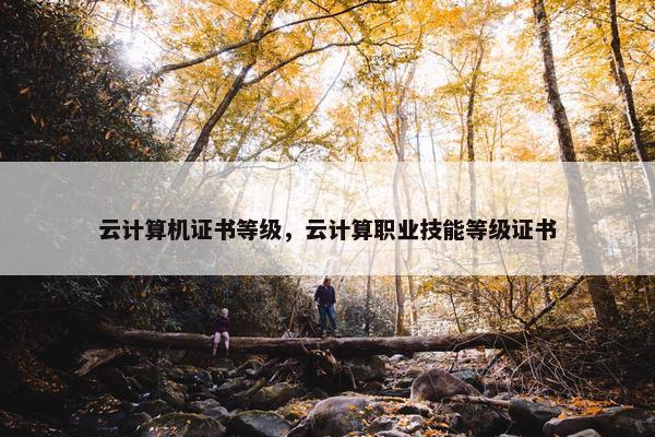 云计算机证书等级，云计算职业技能等级证书